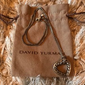 Authentic David Yurman Open Cable Heart Pendant